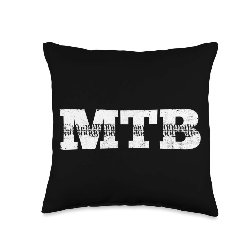 9555 MTB Mountain Bikers Cool Designs Throw Pillow